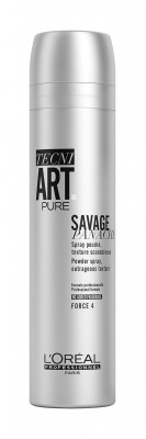 Спрей (Savage Panache Pure) сильной фиксации с пудровой текстурой без запаха TECNI.ART - 250 мл