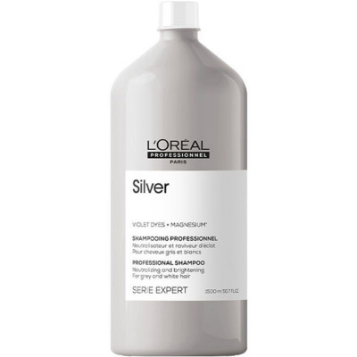 Шампунь для нейтрализации желтизны осветленных и седых волос EXPERT SILVER - 1500 мл