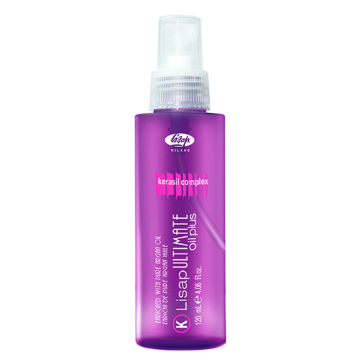 Масло разглаживающее с эффектом термозащиты Keratin Oil Plus LISAP ULTIMATE - 120 мл