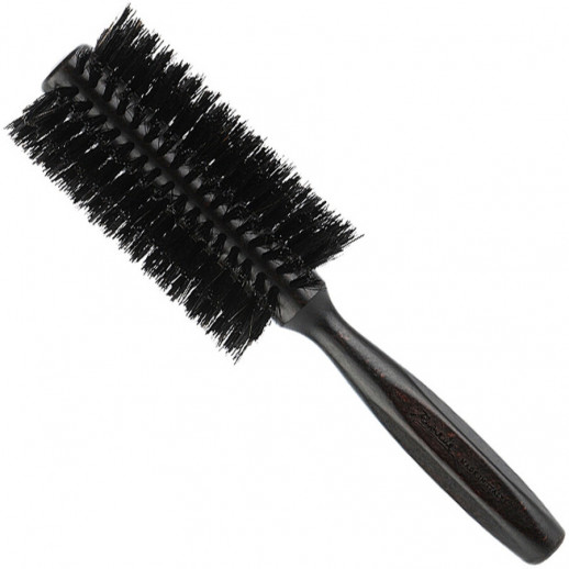 Щетка деревянная со щетиной и нейлоновыми шипами 23 см, ф 65 мм черный JANEKE