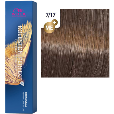 7/17 KOLESTON PERFECT крем-краска блонд пепельный коричневый - 60 мл
